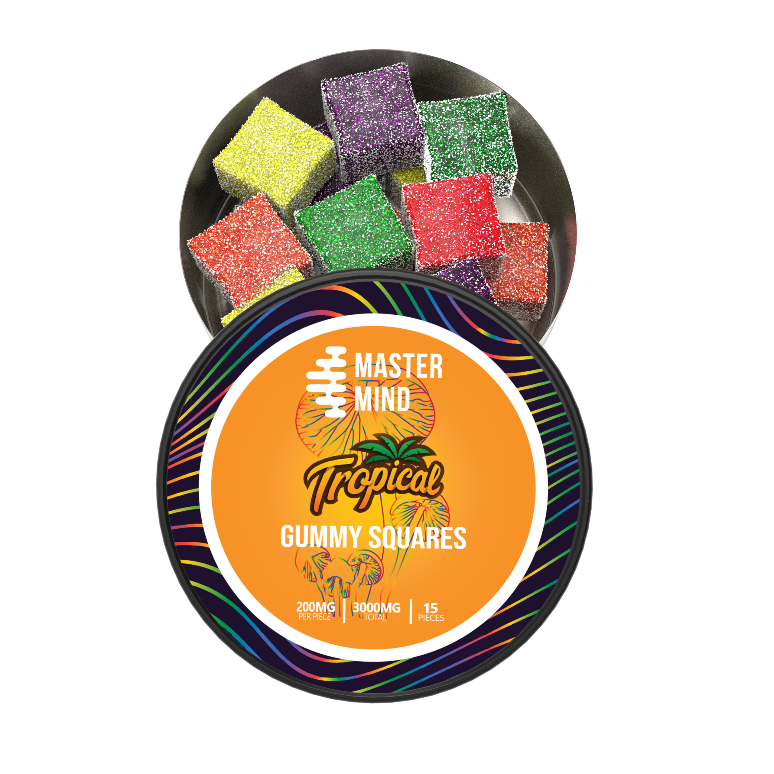 Tropical Gummy Squares 200mg (3000mg)